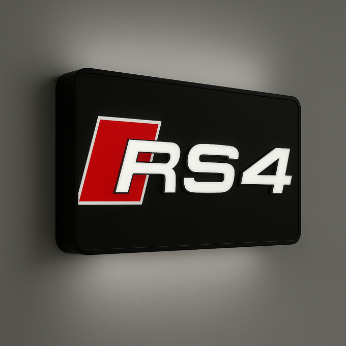 Audi RS4 LED Light Box – High-Performance Illuminated Display