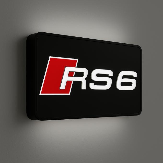 Audi RS6 LED Light Box – Performance Series Illuminated Lamp - Image 3