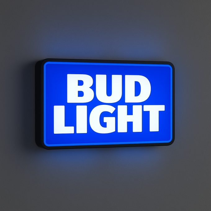 Bud Light LED Light Box – Illuminated Bar Display Sign