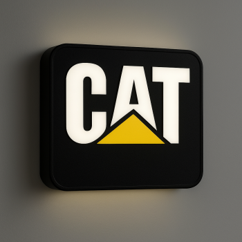 CAT LED Light Box – Industrial-Style Illuminated Display Sign