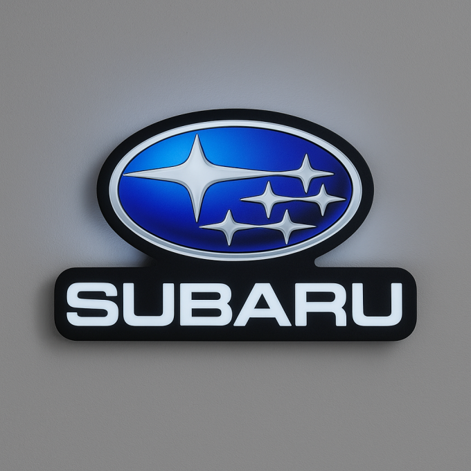 Subaru LED Light Box – Illuminated Emblem Display Sign