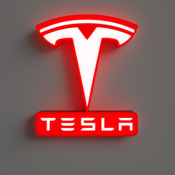 Tesla LED Light Box – Illuminated Logo Display Sign