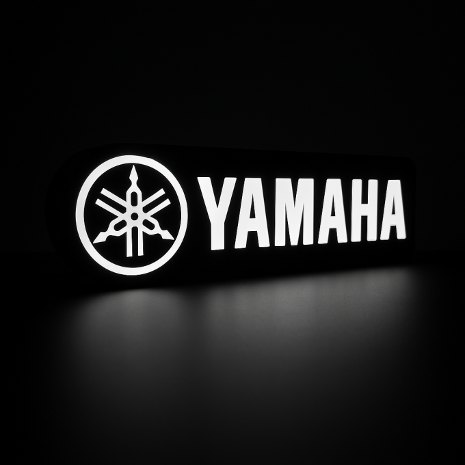 Yamaha LED Light Box – Contour Cut Illuminated Logo Display